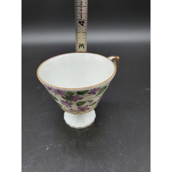 Chintz Violet Teacup Coffee Cup Gold Trimmed Vintage - Picture 7 of 12